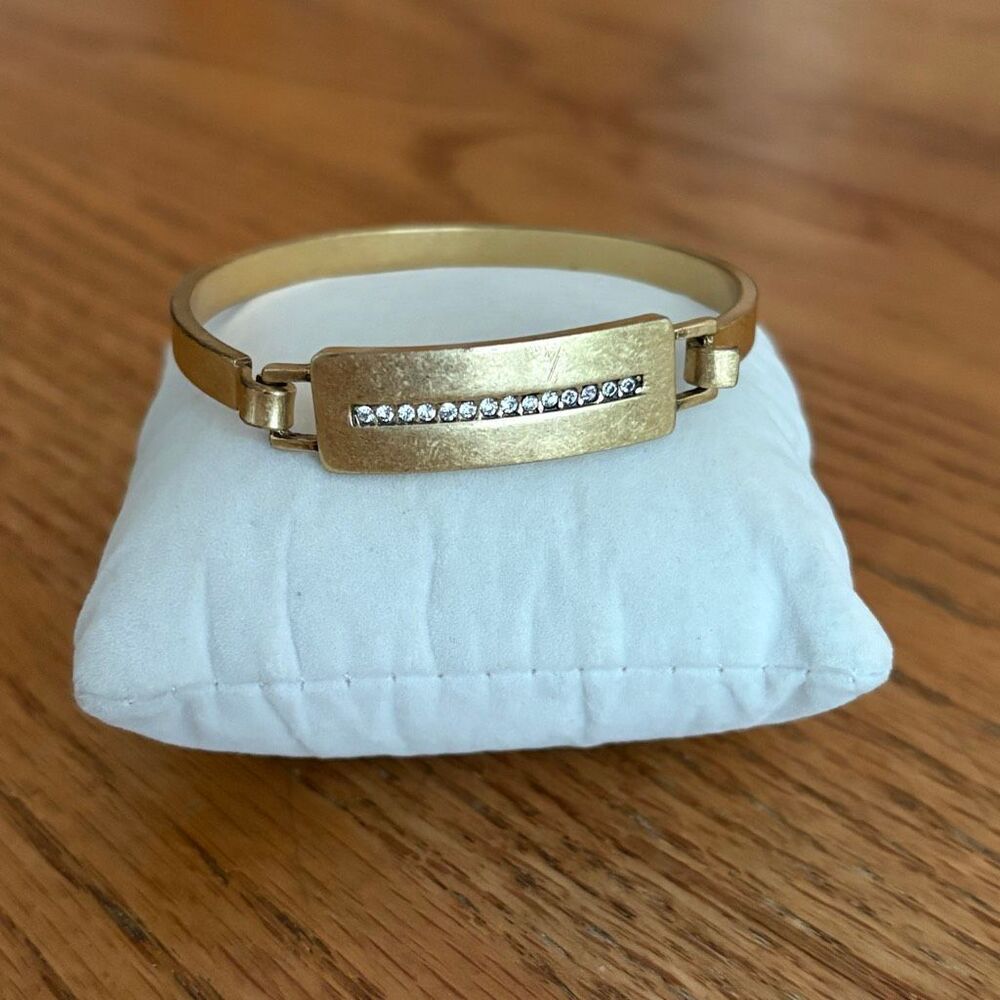 J.Crew | Crystal Bar ID Bracelet | 2.25” Diameter